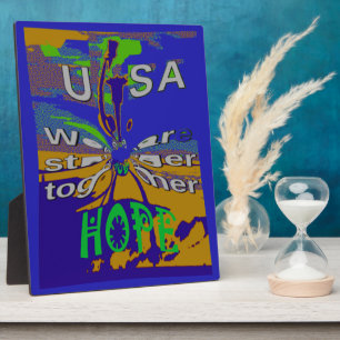 USA Hope Message Art Print Fotoplatte