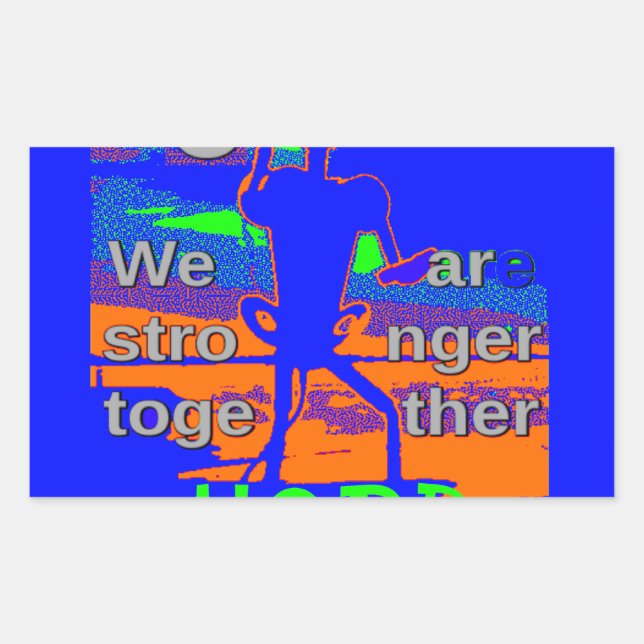 USA Hope Strong Together - A Patriotic Tapestry Rechteckiger Aufkleber (Vorderseite)