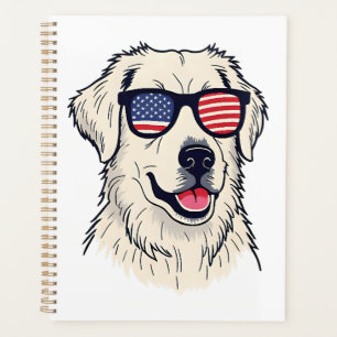 USA Hunde Liebhaber - Cooler Hund mit American Fla Planer