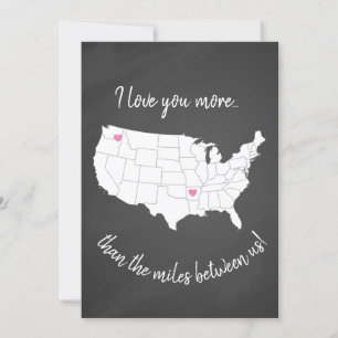 USA I Liebe Sie mehr als die Meilen zwischen uns Einladung