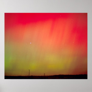USA, Idaho. Aurora borealis, Nordlicht bei 2 Poster