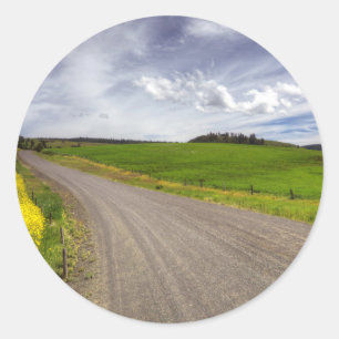 USA, Idaho, Idaho County, Rapsfeld Runder Aufkleber