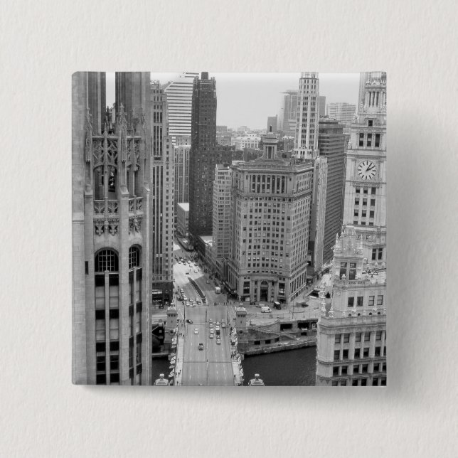 USA, IL, Chicago, Loop from Hotel Button (Vorderseite)