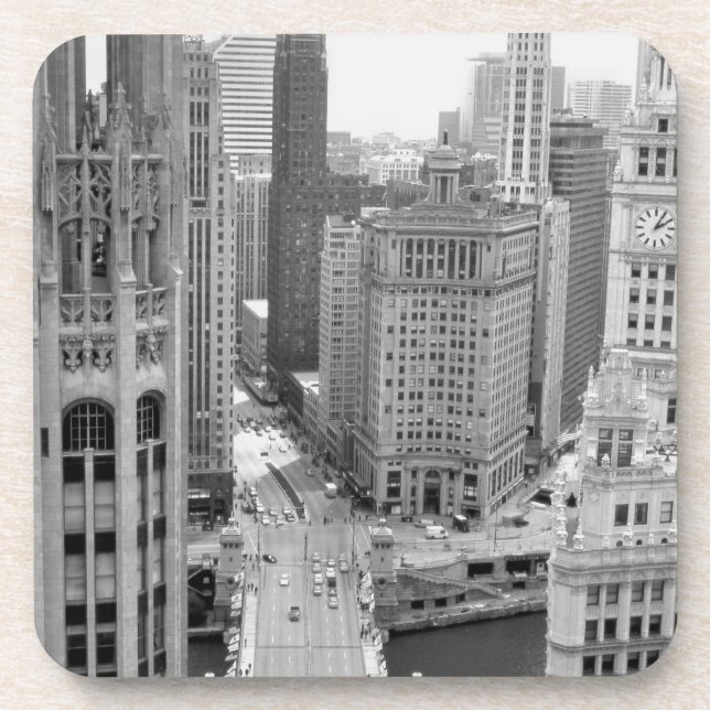 USA, IL, Chicago, Loop from Hotel Getränkeuntersetzer (Vorderseite)