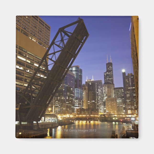 USA, Illinois, Chicago, Chicago River Magnet (Vorne)