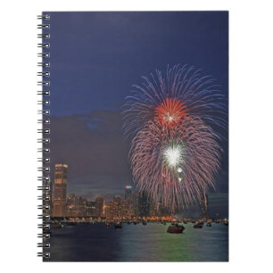 USA, Illinois, Chicago, Feuerwerk zum Unabhängigke Notizblock