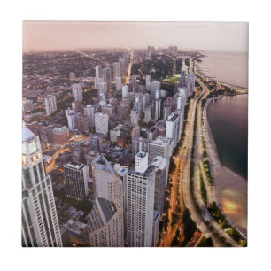 USA, Illinois, Chicago, Luftaufnahme von See Fliese