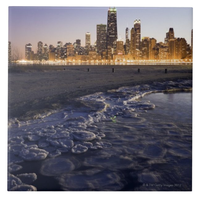 USA, Illinois, Chicago, Stadt-Skyline vom See Fliese (Vorderseite)