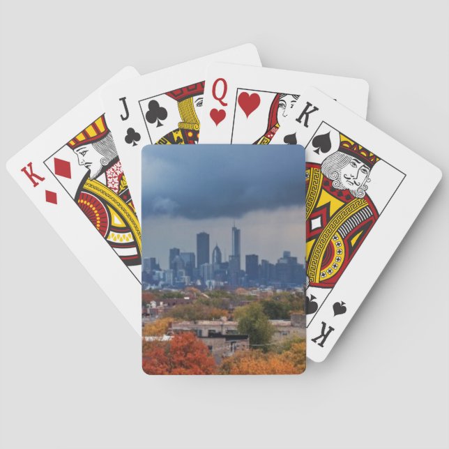 USA, Illinois, Chicago, Stadtbild Spielkarten (Rückseite)