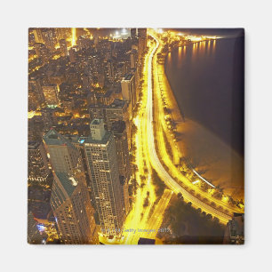 USA, Illinois, Luftaufnahme von Chicago an der Magnet