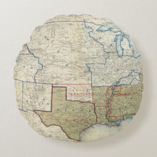 USA im Juni 1861 Rundes Kissen