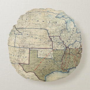 USA im Juni 1864 Rundes Kissen