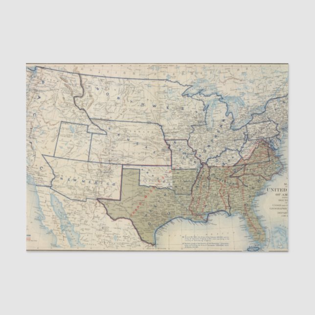 USA im Juni 1864 Seidenpapier (Vorderseite)