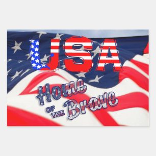USA in Ehrenflagge Geschenkpapier Set