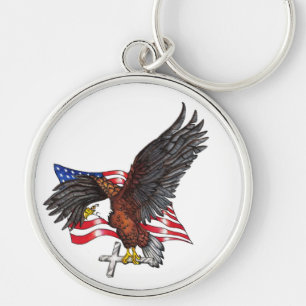 USA in Gott Wir vertrauen Eagle Schlüsselanhänger