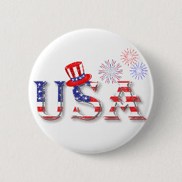 USA in US Flagge Button