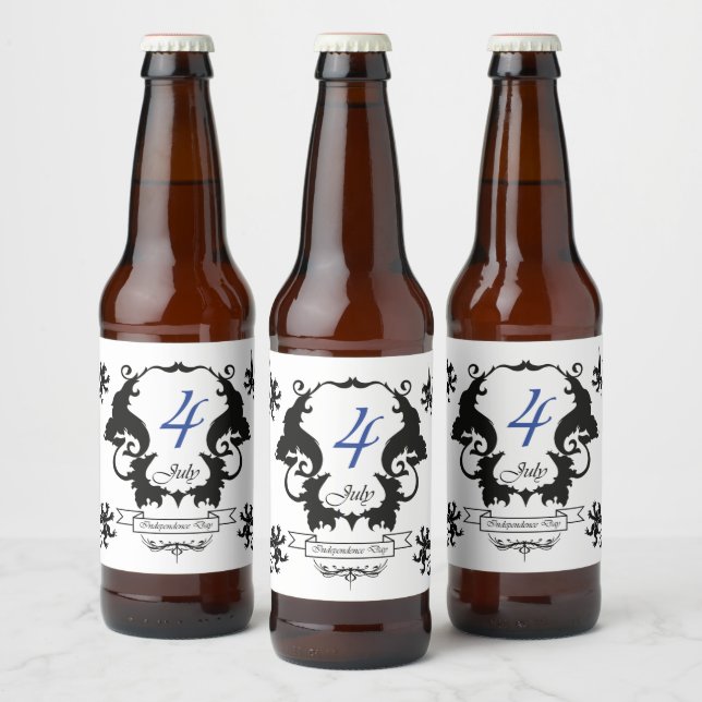 USA Independence Day Grußkarte Bierflaschenetikett (Flaschen)