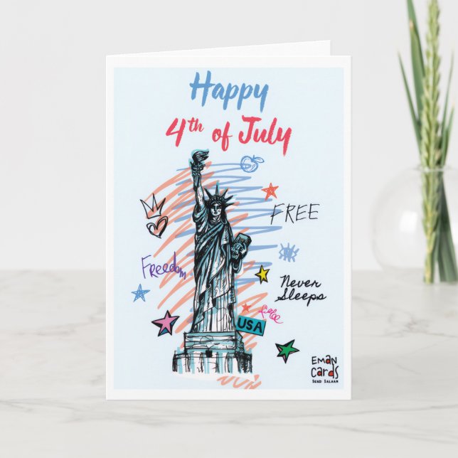 USA Independence Day - Liberty Karte (Vorderseite)