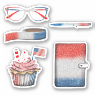 USA Independence Day-Planer-Aufkleber Set Aufkleber