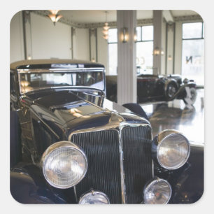 USA, Indiana, Auburn, Cord, Duesenberg 6 Quadratischer Aufkleber