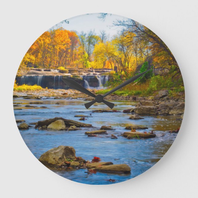 USA, Indiana. Cataract Falls State Recreation Große Wanduhr (Vorderseite)