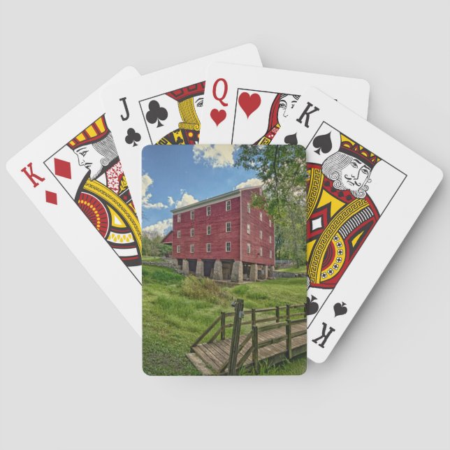 USA, Indiana, Cutler. Adams Mill Spielkarten (Rückseite)