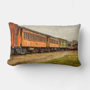 USA, Indiana. Das North Mudson Eisenbahnmuseum Lendenkissen