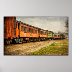 USA, Indiana. Das North Mudson Eisenbahnmuseum Poster