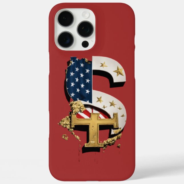 USA-Inspiriert Dollarsigne iPhone 16 Pro Max Hülle (Rückseite)