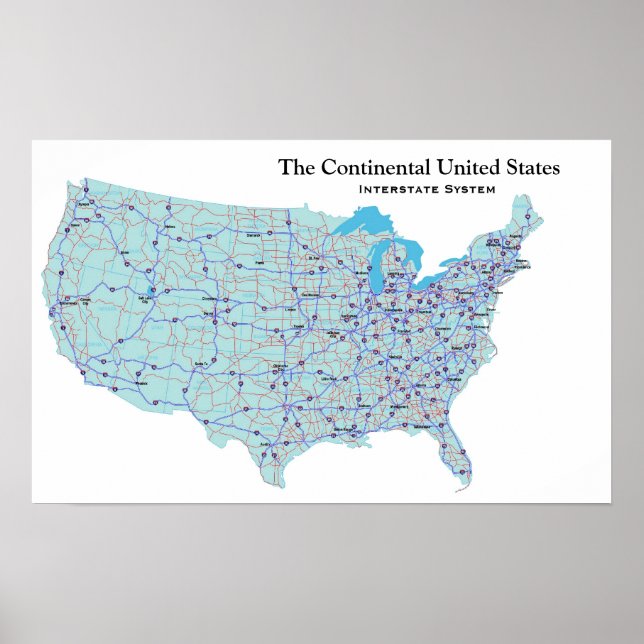 USA Interstate System Print Poster (Vorne)