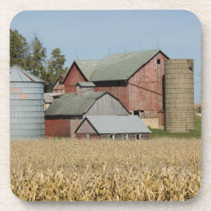 USA, IOWA, Froelich: Alte Farm Getränkeuntersetzer