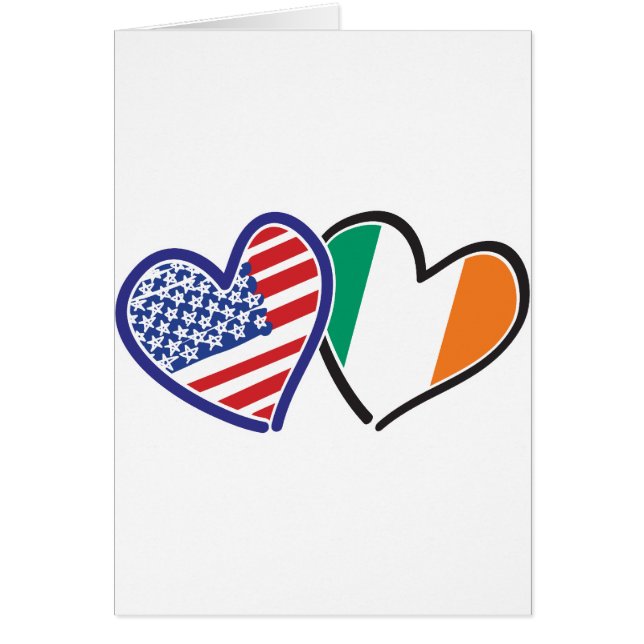 USA Ireland Heart Flags (Vorne)