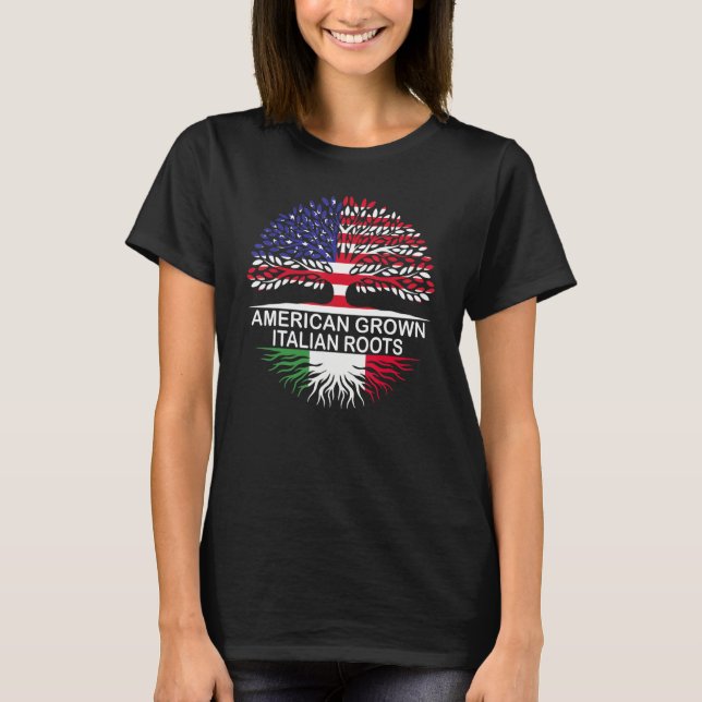 USA & Italien Flaggen Amerikanische Grossstädte It T-Shirt (Vorderseite)