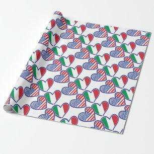 USA - Italien - Liebe Geschenkpapier