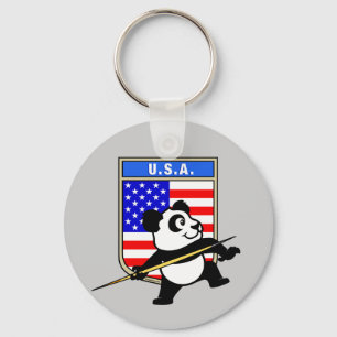 USA Javelin Panda Schlüsselanhänger