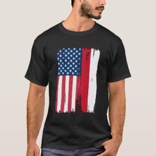 Usa Jemen Halbamerikanische Flaggenwurzeln T-Shirt