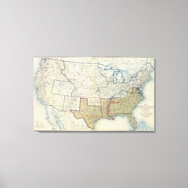 USA Juni 1861 Leinwanddruck (Vorderseite)