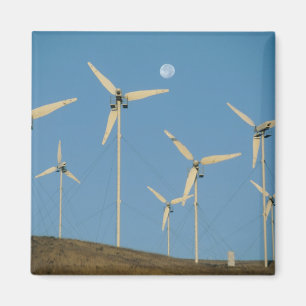 USA, Kalifornien, Altamont Pass, Windgeneratoren. Magnet
