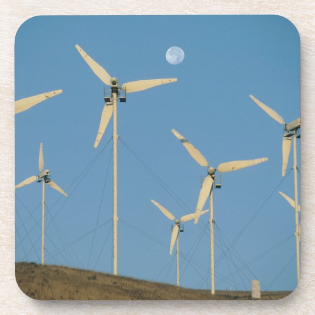 USA, Kalifornien, Altamont Pass, Windgeneratoren. Untersetzer (Vorderseite)