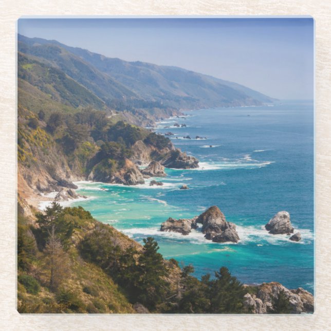 USA, Kalifornien. California Coast, Big Sur Glasuntersetzer (Vorderseite)
