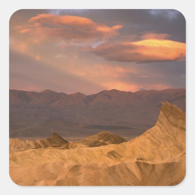USA, Kalifornien, Death Valley National Park. 2 Quadratischer Aufkleber (Vorderseite)