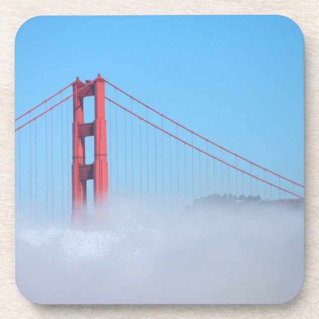USA, Kalifornien. Golden Gate Bridge morgens Getränkeuntersetzer (Vorderseite)