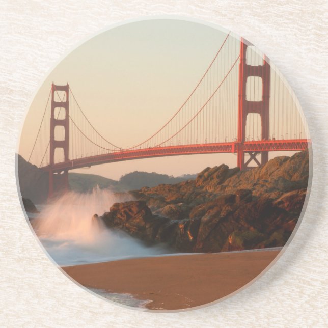 USA, Kalifornien. Golden Gate Bridge View Getränkeuntersetzer (Vorne)