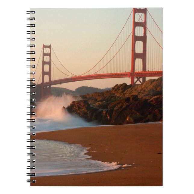 USA, Kalifornien. Golden Gate Bridge View Notizblock (Vorderseite)