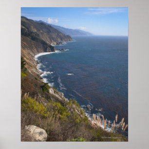USA, Kalifornien, großes Sur, schroffe Küstenlinie Poster