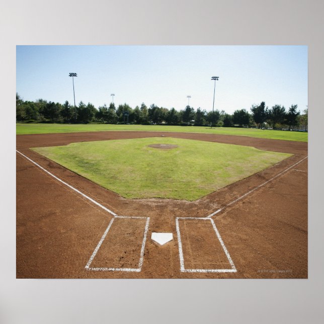 USA, Kalifornien, Ladera Ranch, Baseballdiamant Poster (Vorne)