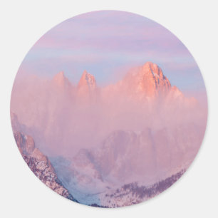 USA, Kalifornien, Lone Pine.Sonnenschein Runder Aufkleber