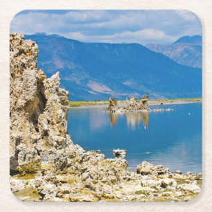 USA, Kalifornien, Mono Lake South Tufa Reserve Rechteckiger Pappuntersetzer