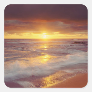 USA, Kalifornien, San Diego. Sonnenuntergang Quadratischer Aufkleber