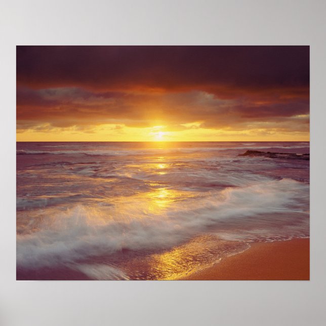 USA, Kalifornien, San Diego. Sunset Cliffs Beach Poster (Vorne)